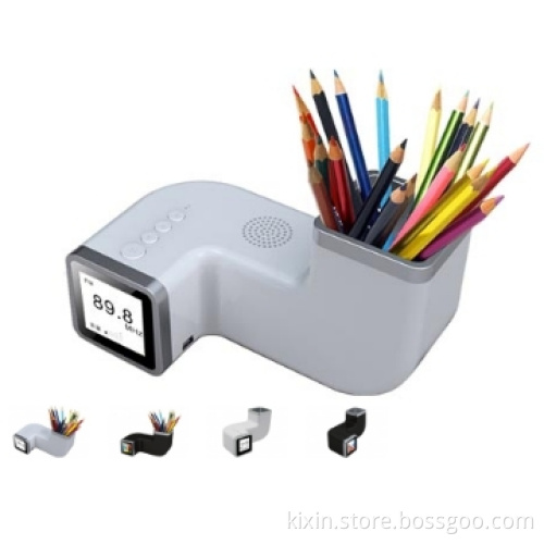 Business gift 1.5 inch pen holder FM Radio digital photo frame